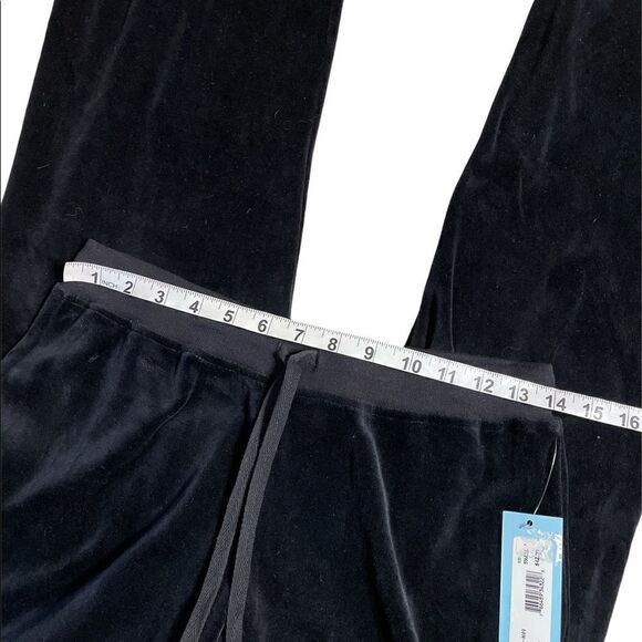 Vintage Silver embroidered black Velour Drawstring Pants Size Small NWT - Picture 6 of 7
